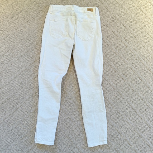 Paige Straight Leg White Denim Jeans - Picture 5 of 7